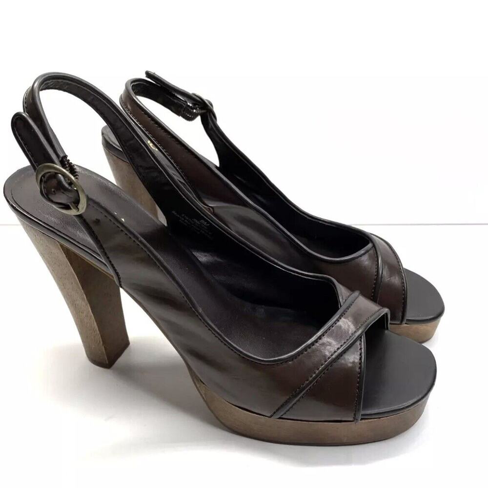 Kaya Brown Fashion Brown Chunky Heels Womens Size 9 M